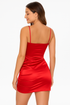 'Astoria' Ruched Satin Mini Dress - Celes Fashion